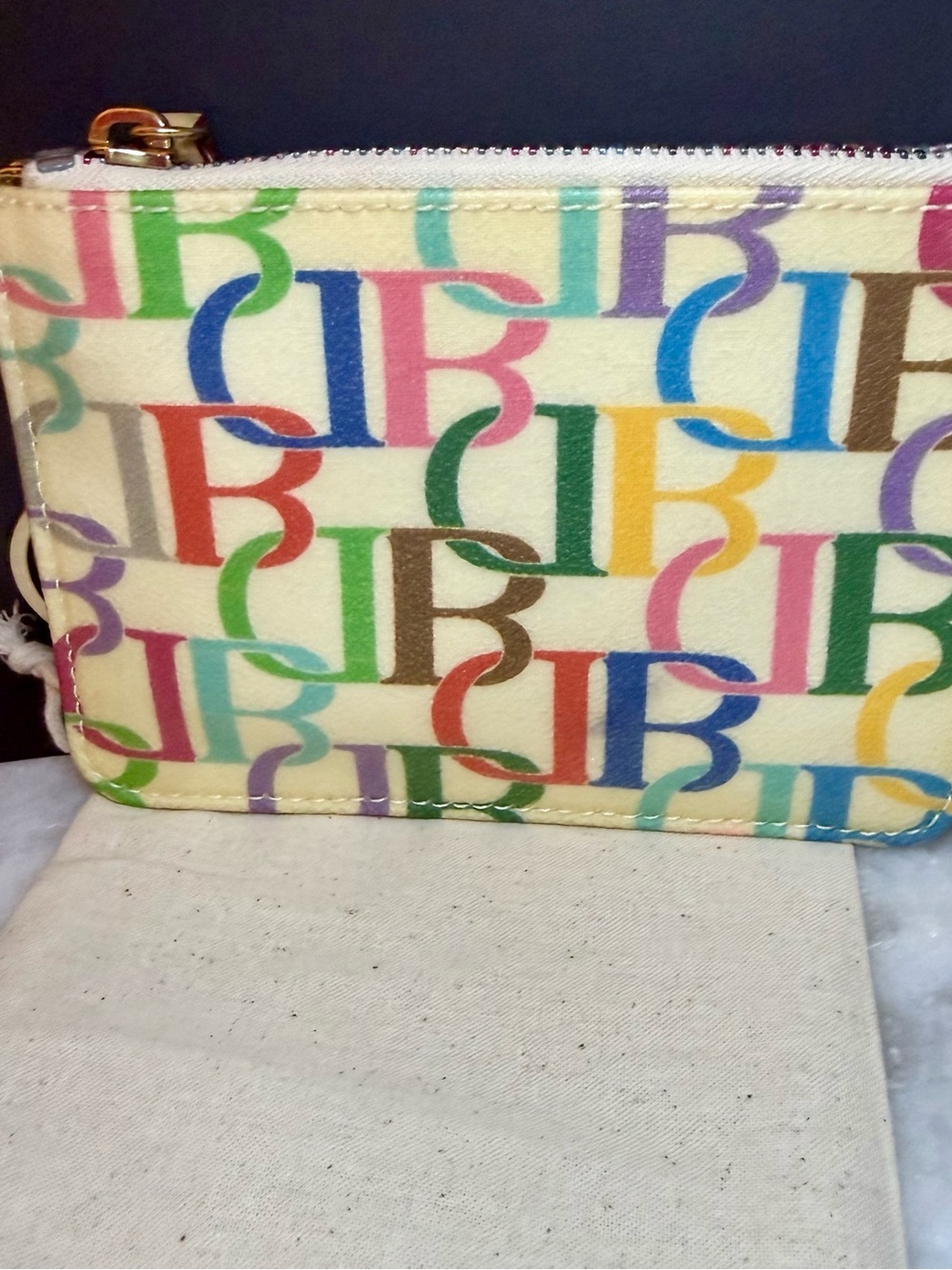 Vintage Dooney & Bourke Y2K
Rainbow Scribble Monogram
Wristlet Canvas Pouch - Picture 4 of 10
